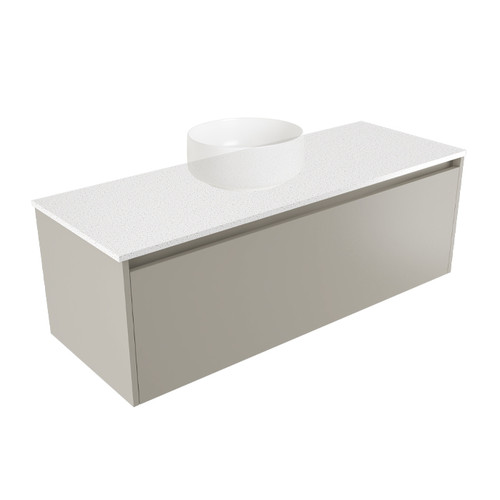 Fucina Vanity Wall 1200 Motion E Stone Top 1 Drawer Dawn Grey