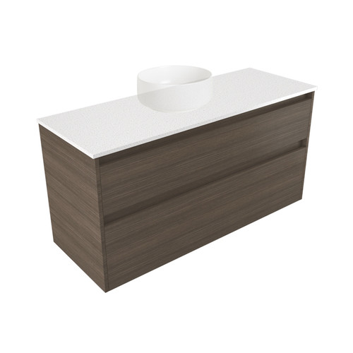 Fucina Vanity Wall 1190 Motion E Stone Top 2 Drawer Charred Oak Organic