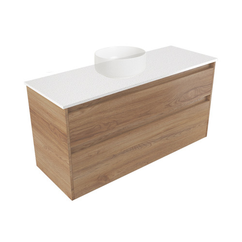 Fucina Vanity Wall 1200 Motion E Stone Top 2 Drawer Southern Oak Timberland