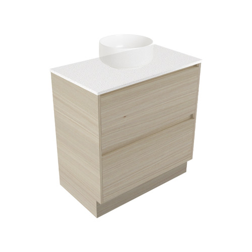 Fucina Vanity Floor 750 Motion E Stone Top 2 Drawer Seasoned Oak