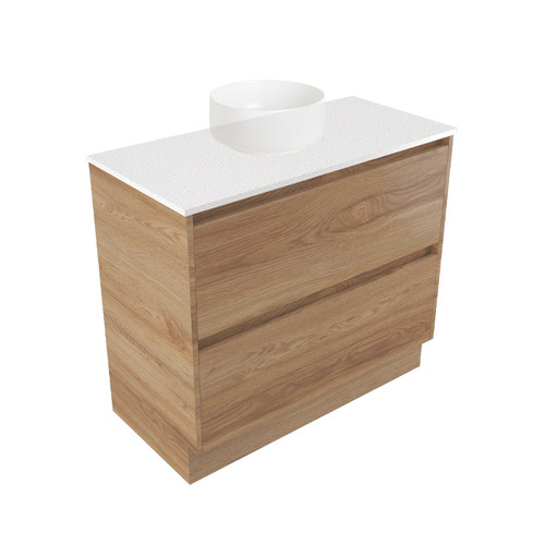 Fucina Vanity Floor 890 Motion E Stone Top 2 Drawer Southern Oak Timberland