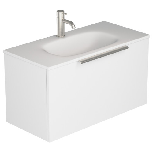 Urban 2.0 Wall Hung Vanity Slim 1-drawer 750mm Matte White