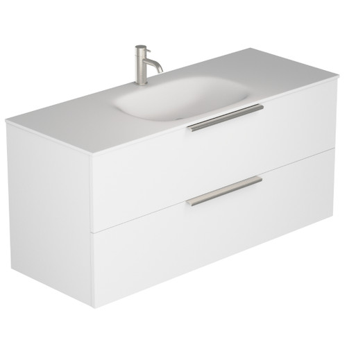 Urban 2.0 Wall Hung Vanity 2-drawer 1200mm Matte White