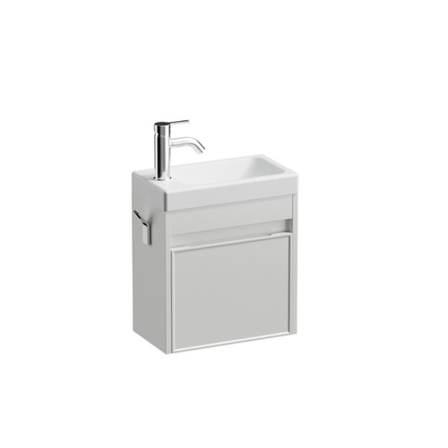 Mode Vanity 22 Console 400 1 Door Wall Left Hinged Door White Eli Matte Basin Brussels Panel