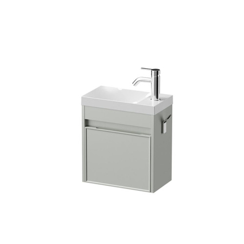 Mode Vanity 22 Console 400 1 Door Wall Right Hinged Door Pistachio Penelope Gloss Basin Brussels Panel