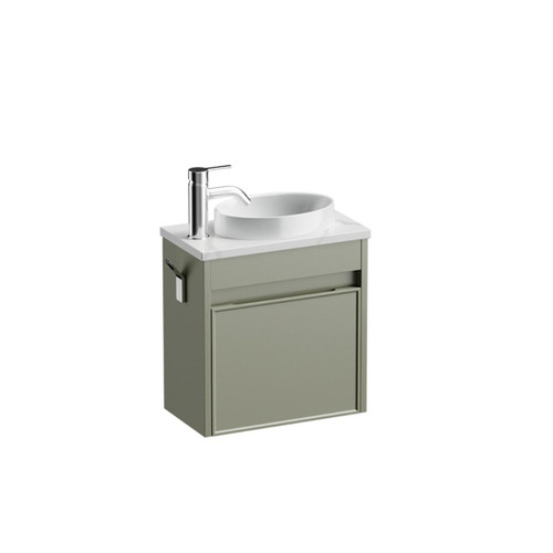 Mode Vanity 22 Benchtop 400 1 Door Wall Left Hinged Door Atmoss Calacatta Benchtop Joy Basin Brussels Panel