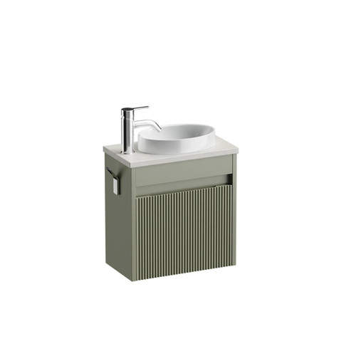 Mode Vanity 22 Benchtop 400 1 Door Wall Left Hinged Door Atmoss Alabaster Benchtop Joy Basin Tasman Panel