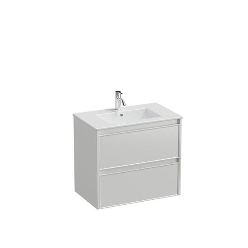 Mode Vanity 46 Console 750 2 Drawer Maxi Wall White Rubik Gloss Basin Brussels Panel