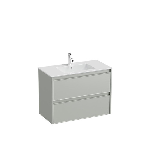 Mode Vanity 46 Console 900 2 Drawer Maxi Wall Pistachio Rubik Gloss Basin Brussels Panel