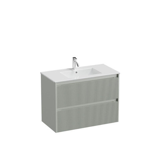 Mode Vanity 46 Console 900 2 Drawer Maxi Wall Pistachio Rubik Gloss Basin Tasman Panel