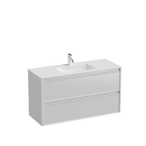 Mode Vanity 46 Console 1200 Single Bowl 2 Drawer Maxi Wall White Cleo Gloss Basin Brussels Panel