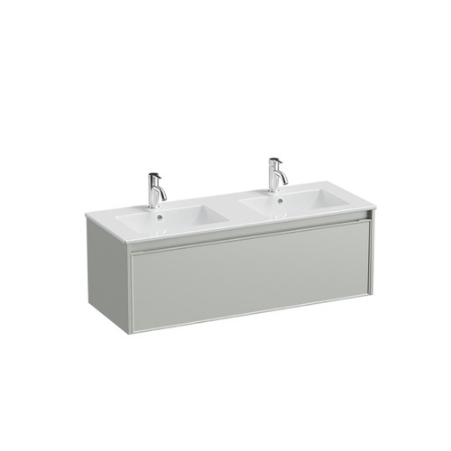 Mode Vanity 46 Console 1200 Double Bowl 1 Drawer Wall Pistachio Rubik Gloss Basin Brussels Panel