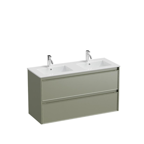 Mode Vanity 46 Console 1200 Double Bowl 2 Drawer Maxi Wall Atmoss Rubik Gloss Basin Brussels Panel