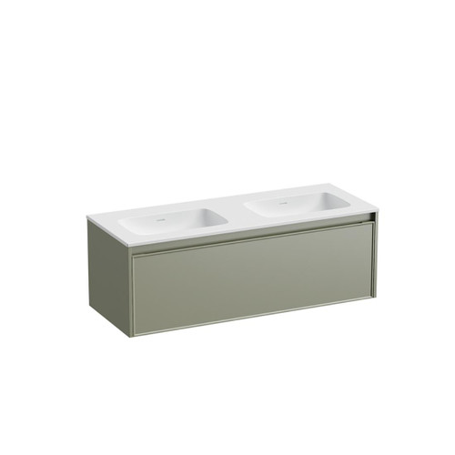 Mode Vanity 46 Console 1200 Double Bowl 1 Drawer Wall Atmoss Cleo Matte Basin Brussels Panel