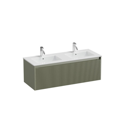 Mode Vanity 46 Console 1200 Double Bowl 1 Drawer Wall Atmoss Rubik Gloss Basin Tasman Panel