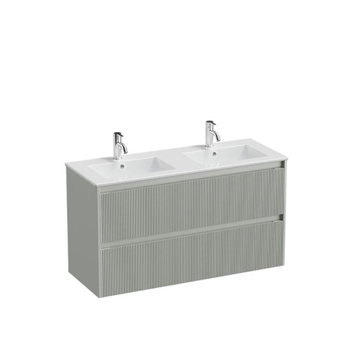 Mode Vanity 46 Console 1200 Double Bowl 2 Drawer Maxi Wall Pistachio Rubik Gloss Basin Tasman Panel