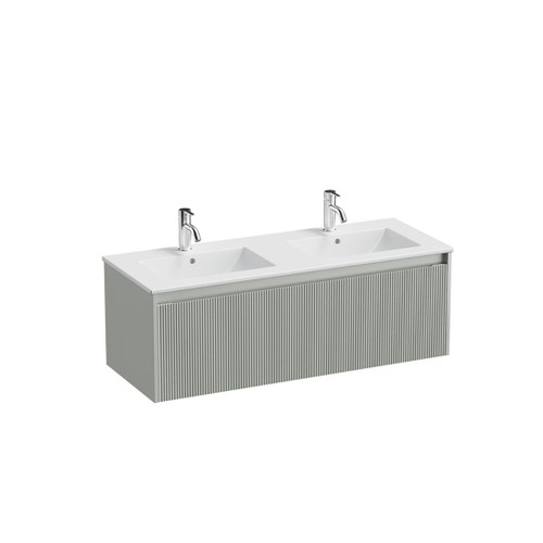 Mode Vanity 46 Console 1200 Double Bowl 1 Drawer Wall Pistachio Rubik Matte Basin Tasman Panel