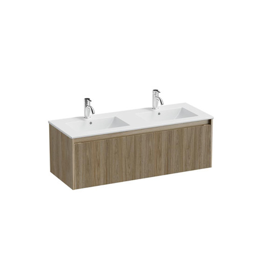 Mode Vanity 46 Console 1200 Double Bowl 1 Drawer Wall Baroque Rubik Matte Basin Tasman Panel