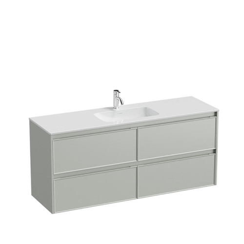 Mode Vanity 46 Console 1500 Single Bowl 4 Drawer Maxi Wall Pistachio Cleo Gloss Basin Brussels Panel