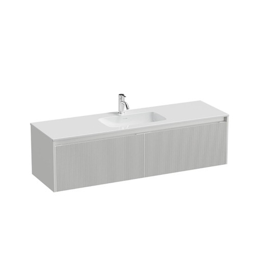 Mode Vanity 46 Console 1500 Single Bowl 2 Drawer Wall White Cleo Gloss Basin Tasman Panel