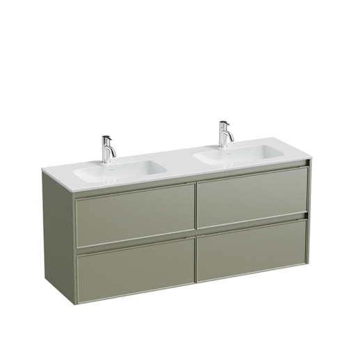 Mode Vanity 46 Console 1500 Double Bowl 4 Drawer Maxi Wall Atmoss Cleo Gloss Basin Brussels Panel