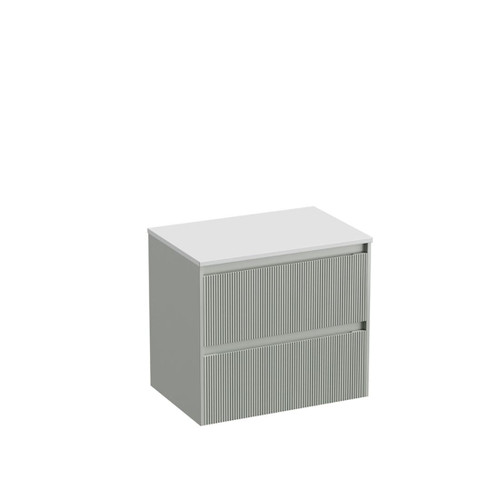 Mode Vanity 50 Benchtop 750 2 Drawer Maxi Wall Pistachio Bright White Benchtop Tasman Panel