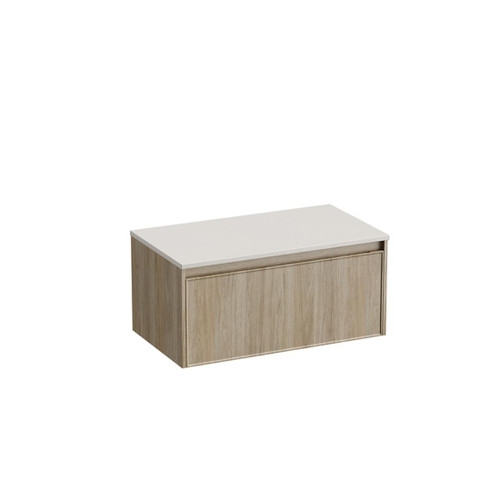 Mode Vanity 50 Benchtop 900 1 Drawer Wall Baroque Sugar Cream Benchtop Brussels Panel