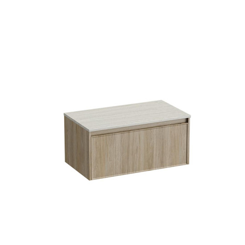 Mode Vanity 50 Benchtop 900 1 Drawer Wall Baroque Grey Travertine Benchtop Brussels Panel