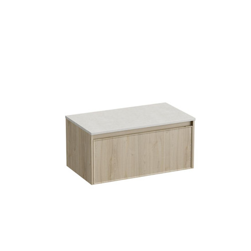 Mode Vanity 50 Benchtop 900 1 Drawer Wall Ranfurly Oak Alabaster Benchtop Brussels Panel