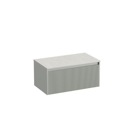 Mode Vanity 50 Benchtop 900 1 Drawer Wall Pistachio Alabaster Benchtop Tasman Panel
