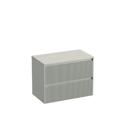 Mode Vanity 50 Benchtop 900 2 Drawer Maxi Wall Pistachio Grey Travertine Benchtop Tasman Panel
