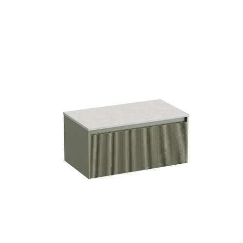 Mode Vanity 50 Benchtop 900 1 Drawer Wall Atmoss Alabaster Benchtop Tasman Panel