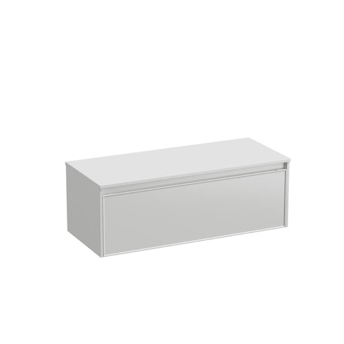 Mode Vanity 50 Benchtop 1200 Single Bowl 1 Drawer Wall White Bright White Benchtop Brussels Panel