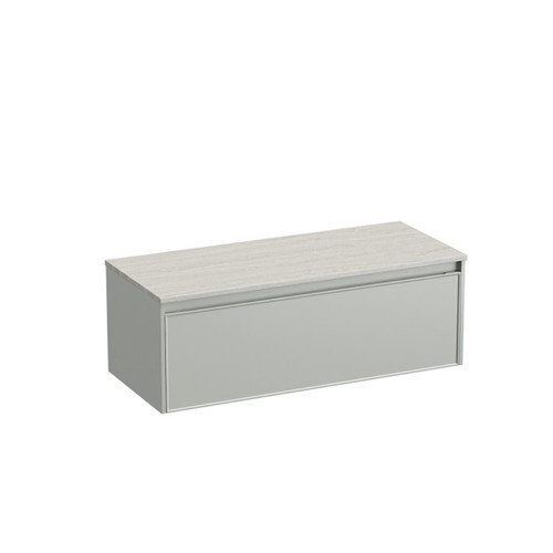 Mode Vanity 50 Benchtop 1200 Single Bowl 1 Drawer Wall Pistachio Grey Travertine Benchtop Brussels Panel