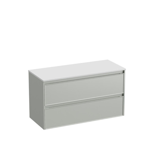 Mode Vanity 50 Benchtop 1200 Single Bowl 2 Drawer Maxi Wall Pistachio Bright White Benchtop Brussels Panel