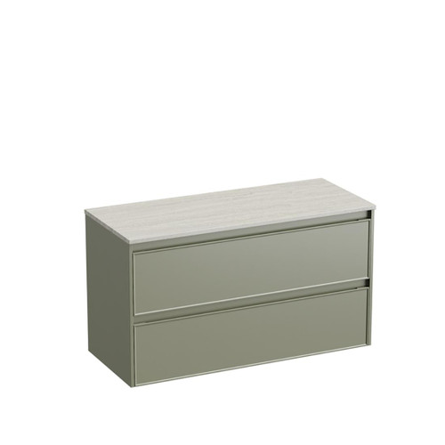 Mode Vanity 50 Benchtop 1200 Single Bowl 2 Drawer Maxi Wall Atmoss Grey Travertine Benchtop Brussels Panel