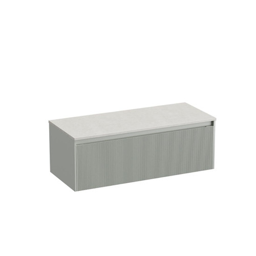Mode Vanity 50 Benchtop 1200 Single Bowl 1 Drawer Wall Pistachio Alabaster Benchtop Tasman Panel