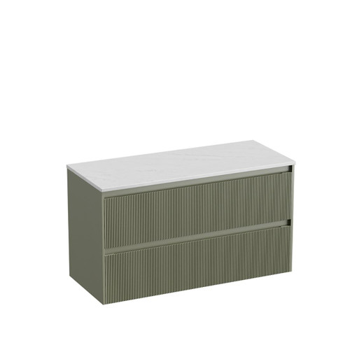 Mode Vanity 50 Benchtop 1200 Single Bowl 2 Drawer Maxi Wall Atmoss Carrara Benchtop Tasman Panel