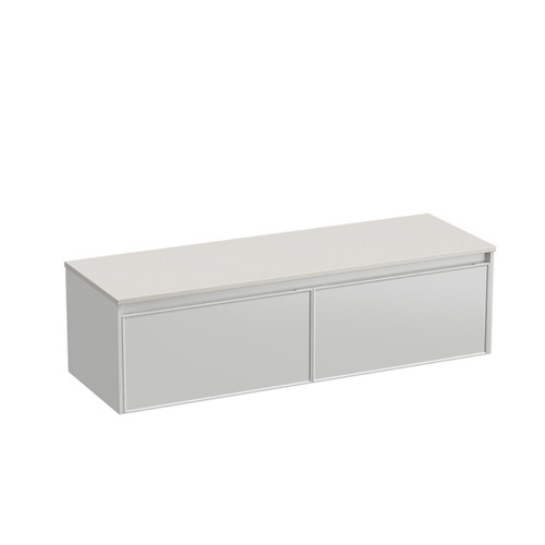 Mode Vanity 50 Benchtop 1500 Single Bowl 2 Drawer Wall White Sugar Cream Benchtop Brussels Panel