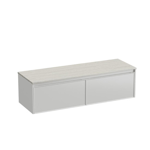 Mode Vanity 50 Benchtop 1500 Single Bowl 2 Drawer Wall White Grey Travertine Benchtop Brussels Panel