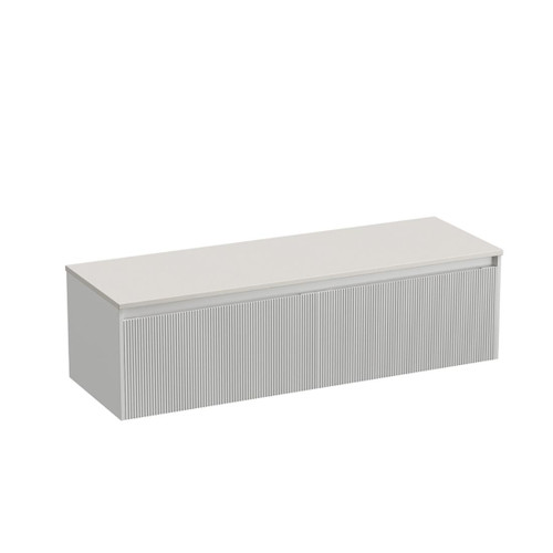 Mode Vanity 50 Benchtop 1500 Single Bowl 2 Drawer Wall White Sugar Cream Benchtop Tasman Panel