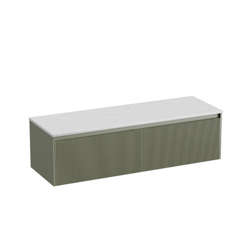 Mode Vanity 50 Benchtop 1500 Single Bowl 2 Drawer Wall Atmoss Carrara Benchtop Tasman Panel