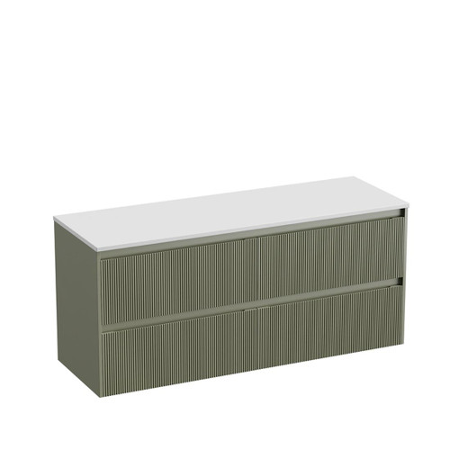 Mode Vanity 50 Benchtop 1500 Single Bowl 4 Drawer Maxi Wall Atmoss Bright White Benchtop Tasman Panel