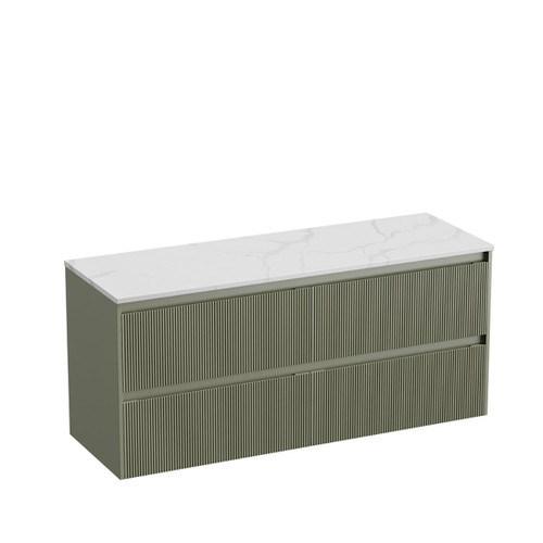 Mode Vanity 50 Benchtop 1500 Single Bowl 4 Drawer Maxi Wall Atmoss Calacatta Benchtop Tasman Panel