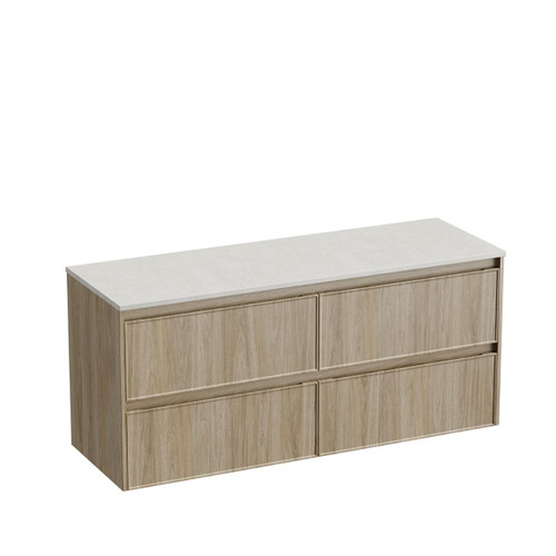 Mode Vanity 50 Benchtop 1500 Double Bowl 4 Drawer Maxi Wall Baroque Alabaster Benchtop Brussels Panel