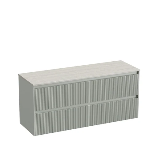Mode Vanity 50 Benchtop 1500 Double Bowl 4 Drawer Maxi Wall Pistachio Grey Travertine Benchtop Tasman Panel