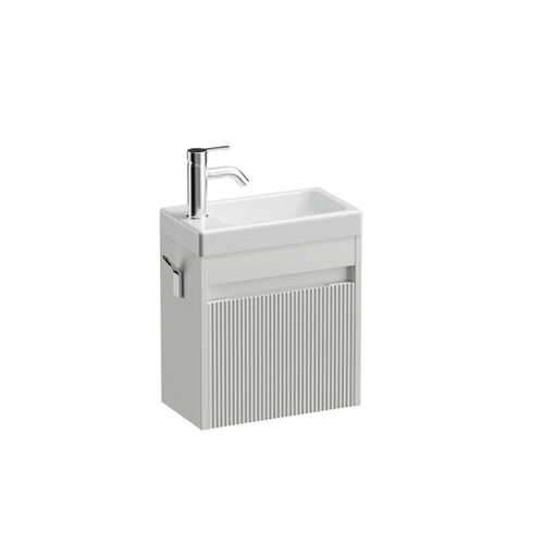 Mode Vanity 22 Console 400 1 Door Wall Left Hinged Door White Eli Gloss Basin Tasman Panel