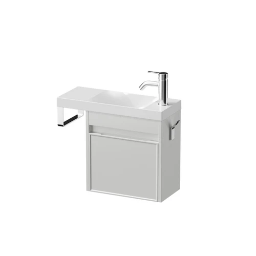 Mode Vanity 22 Console 550 1 Door Wall Right Hinged Door White Penelope Gloss Basin Brussels Panel