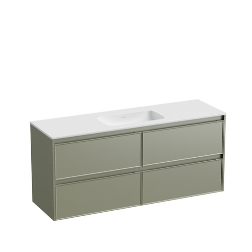 Mode Vanity 46 Console 1500 Single Bowl 4 Drawer Maxi Wall Atmoss Cleo Matte Basin Brussels Panel