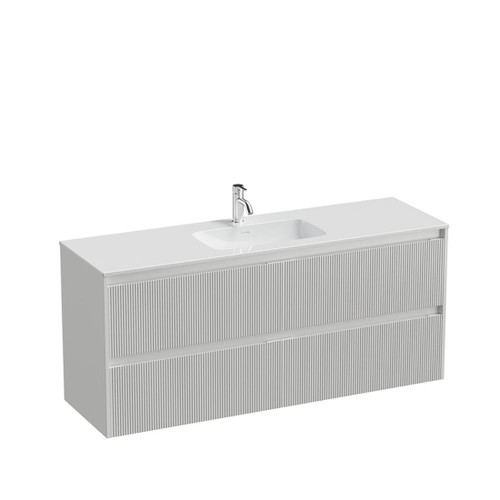 Mode Vanity 46 Console 1500 Single Bowl 4 Drawer Maxi Wall White Cleo Gloss Basin Tasman Panel